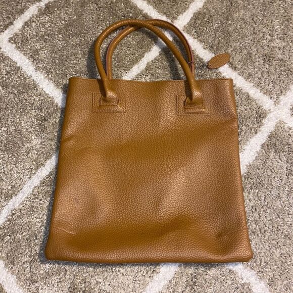 MSC Faux Leather Shoulder Tote Bag - Picture 1 of 8